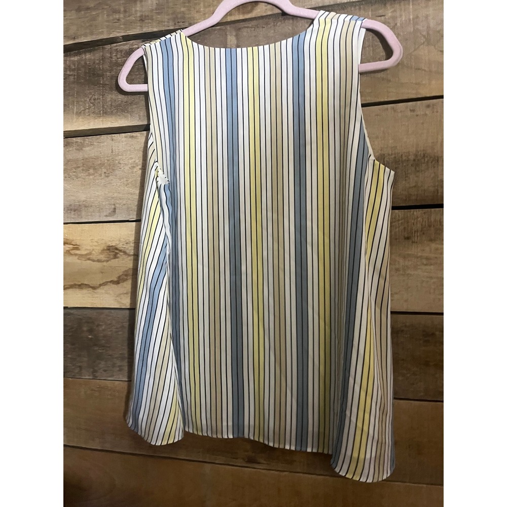 Cato‎ Striped Sleeveless V Neck Tunic Top Womens Size Medium